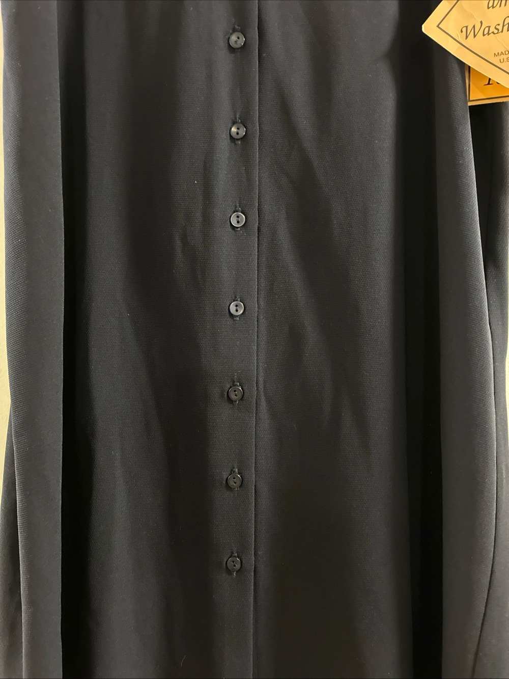 Melissa Lawrence Black Button-Front Midi Skirt - Picture 7 of 7